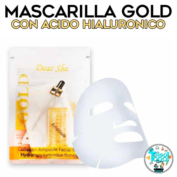 Lo Tengo Todo Store Mascarilla Gold Con Acido Hialuronico X2